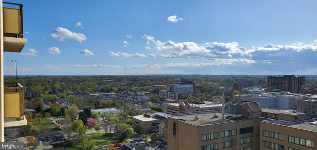 a view of balcony and wooden floor