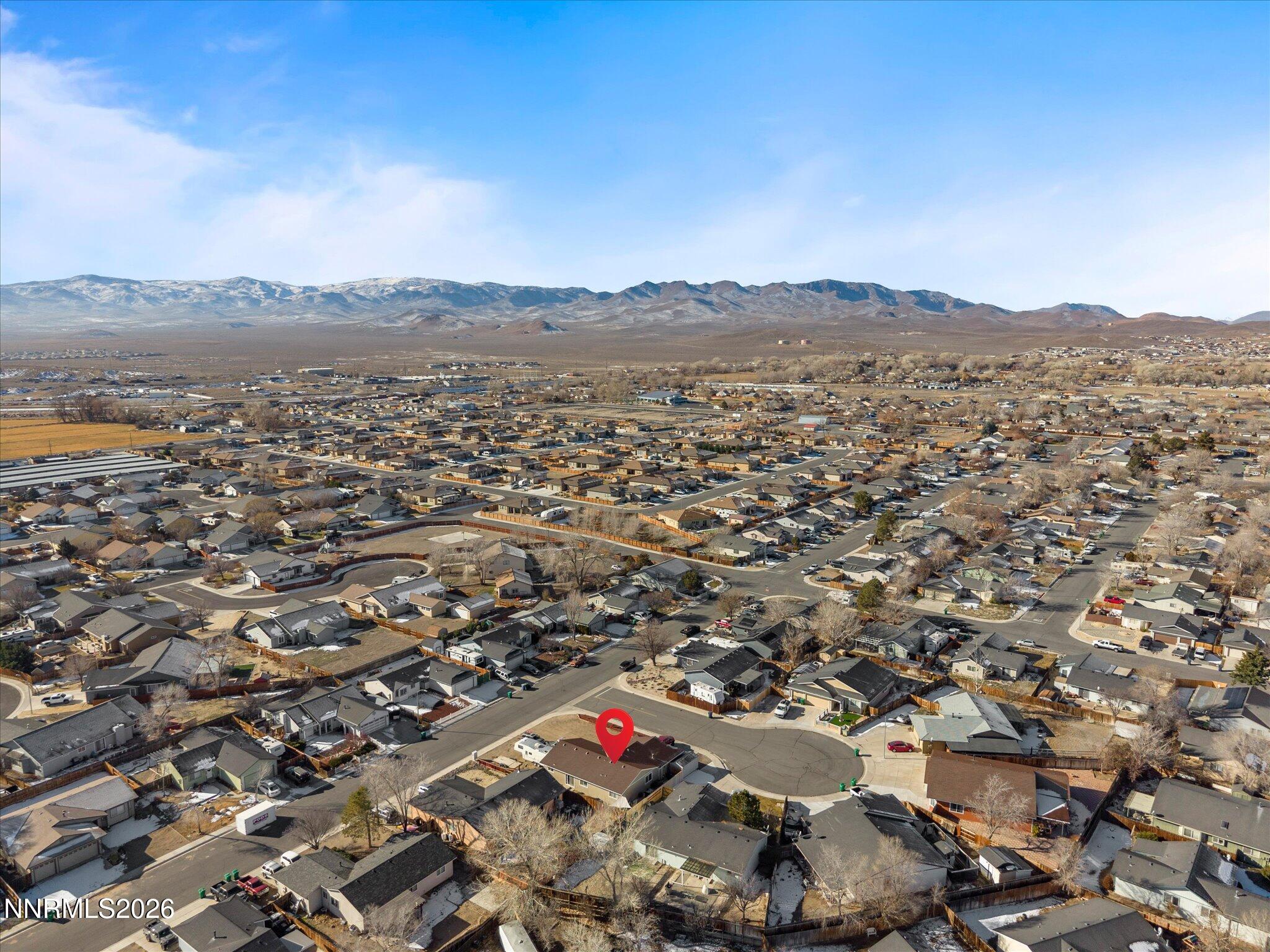 668 Farm Circle Fernley, NV 89408 - Photo 43 of 46 an aerial view of residential house and green space