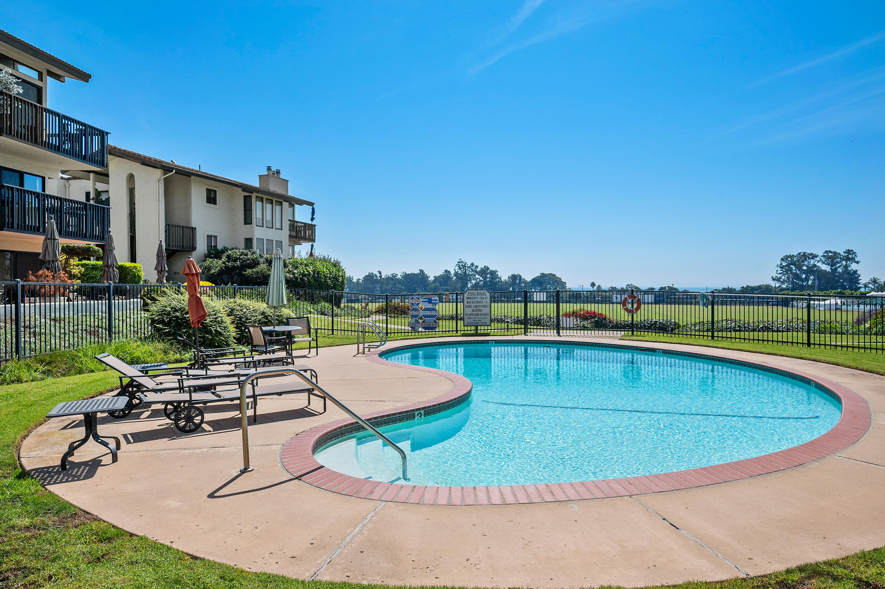 3375 Foothill Road, Unit 212 Carpinteria, CA 93013 - Photo 18 of 19 Pool View out to the Pacific