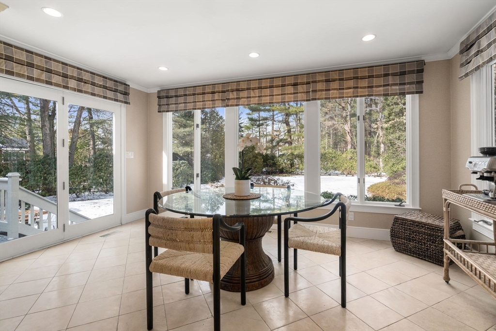 20 Windsor Road Needham, MA 02492 - Photo 10 of 29 a dining room with furniture and large windows