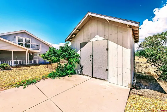 a backyard of a house