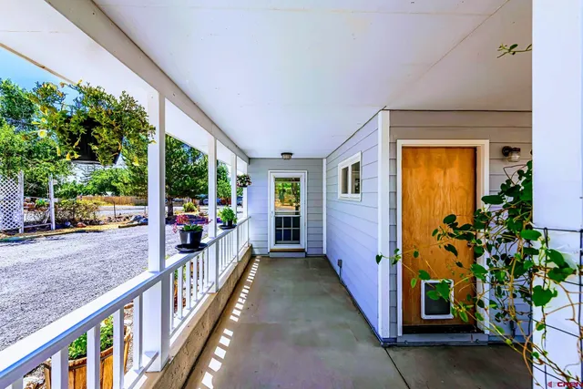 a view of a porch