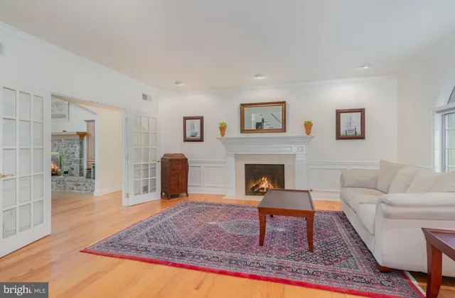 a view of a dining room with furniture and window