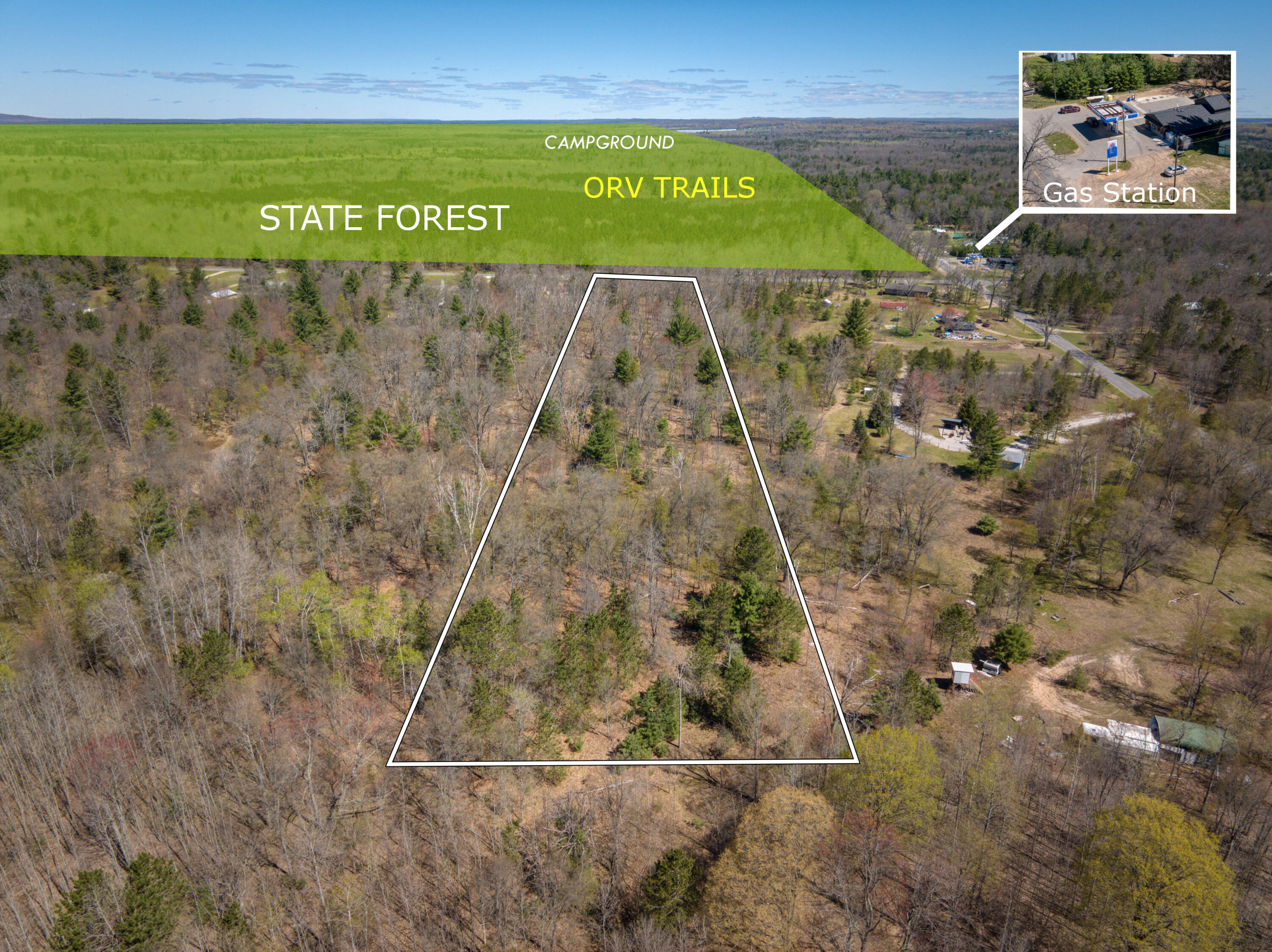 Overhead with public land view