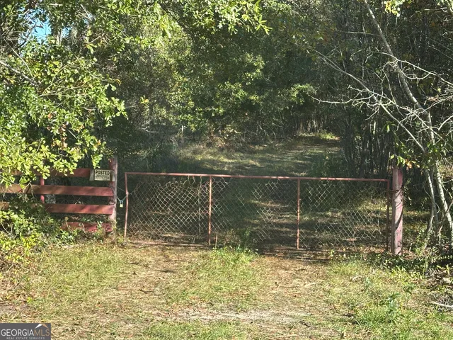 a garden view with a pond