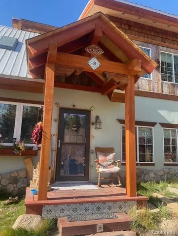 a view of a house with a patio