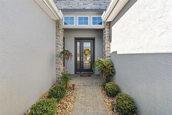 a front view of a house