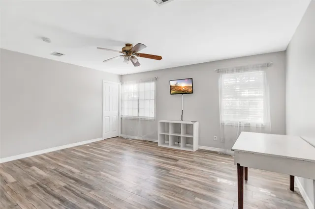 a view of a livingroom with a window