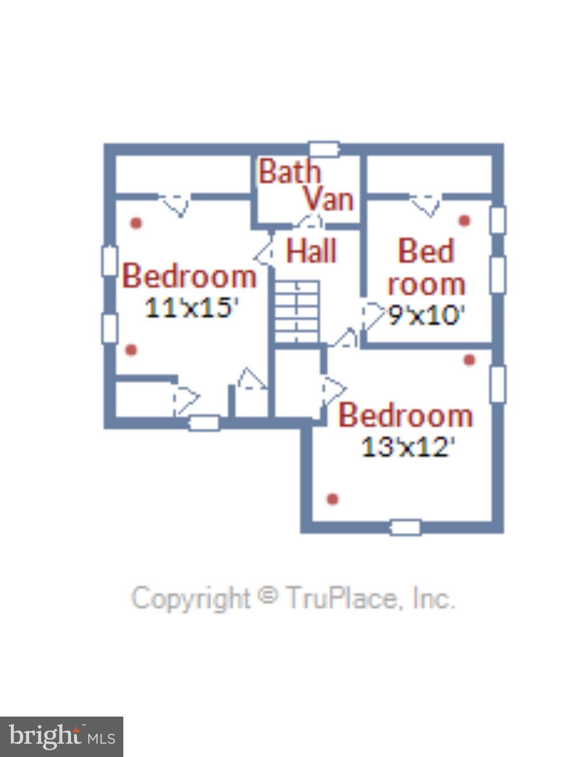 3305 Cameron Mills Road Alexandria, VA 22302 - Photo 22 of 30 Upper level floorpan
