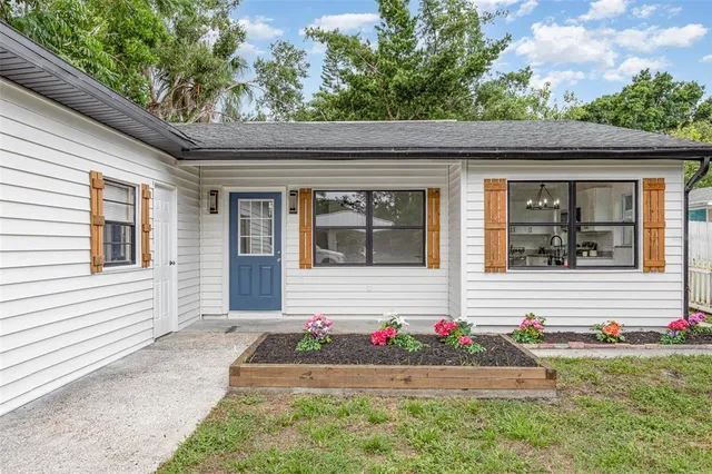 a front view of a house