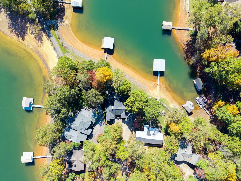 1370 Heathers Cove Circle Hiawassee, GA 30546 - Photo 71 of 99 an aerial view of a house with a yard and garden