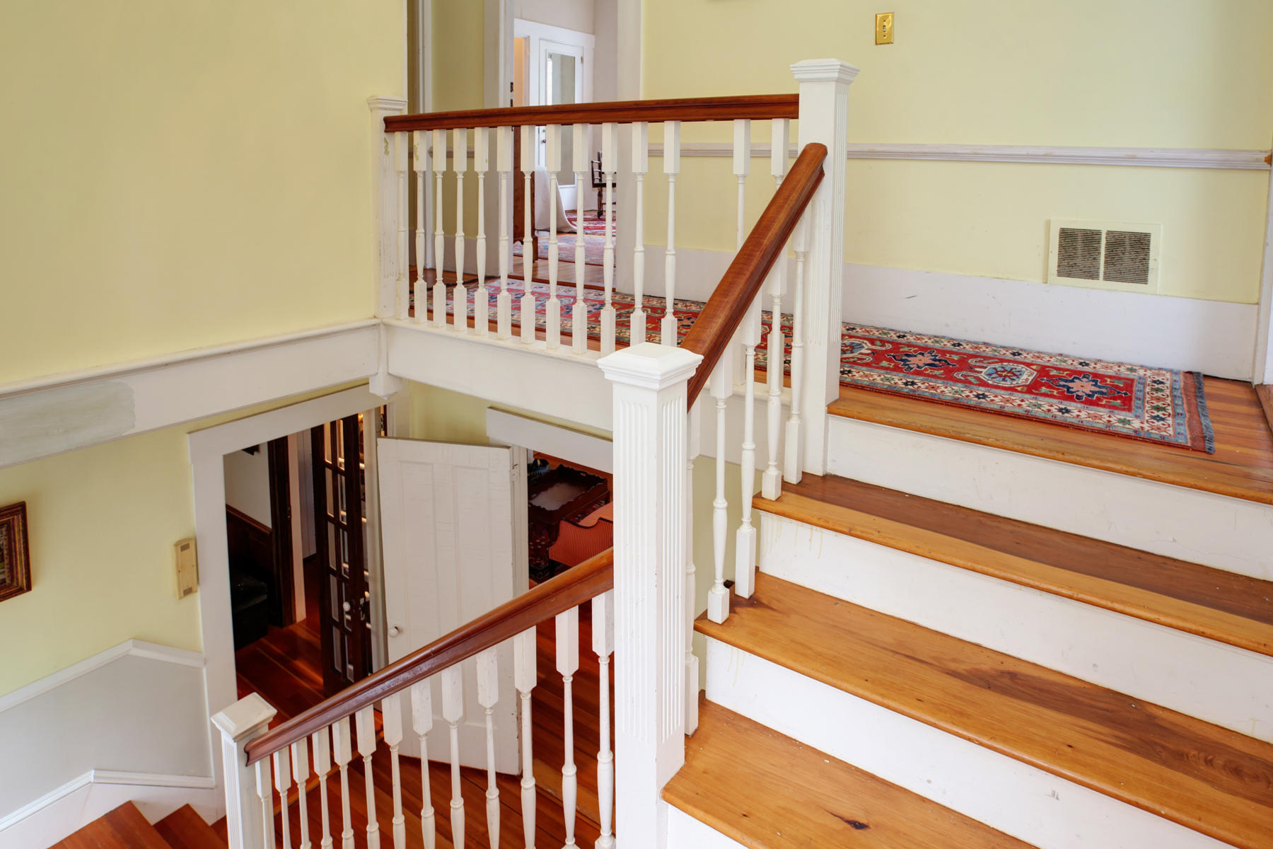 463 Main Street Centerville, MA 02632 - Photo 20 of 36 a view of staircase with railing and white walls