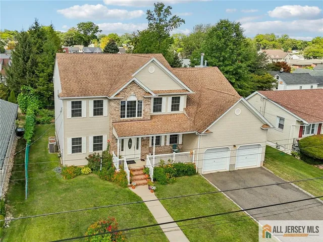 an aerial view of multiple house