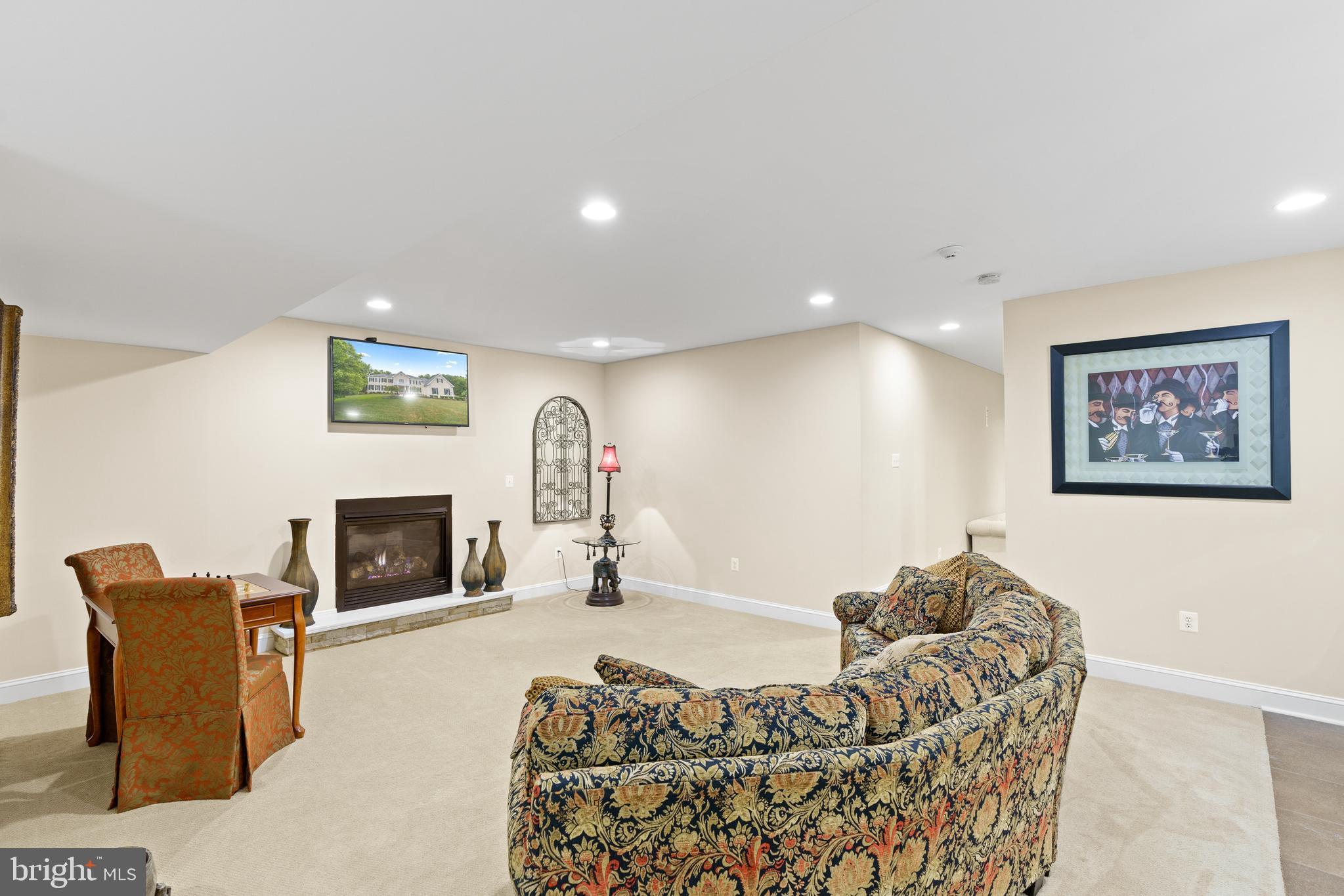 4474 Corral Road Warrenton, VA 20187 - Photo 51 of 89 Lower Level Great Room w/Fireplace