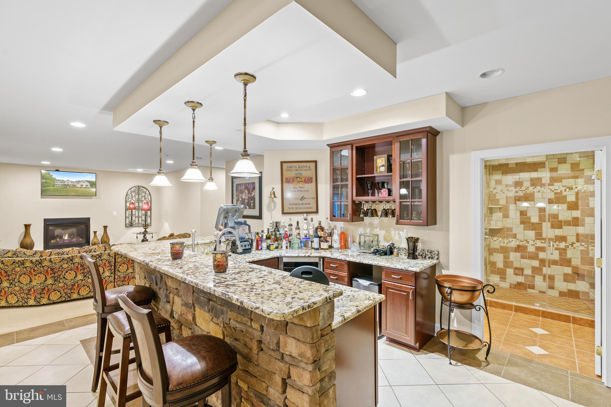 4474 Corral Road Warrenton, VA 20187 - Photo 60 of 89 Lower Level Great Room w/Built-in Bar