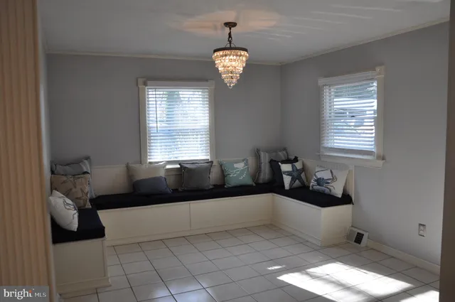 a view of a bench in the patio