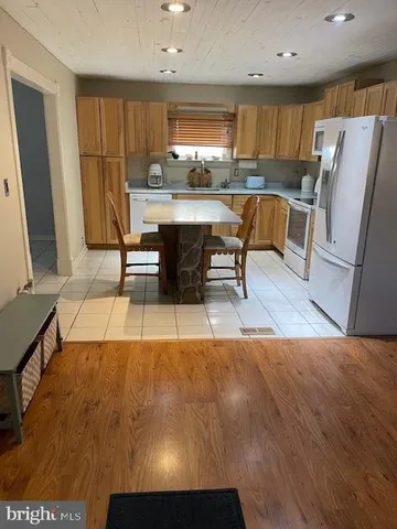 a view of a park with swings