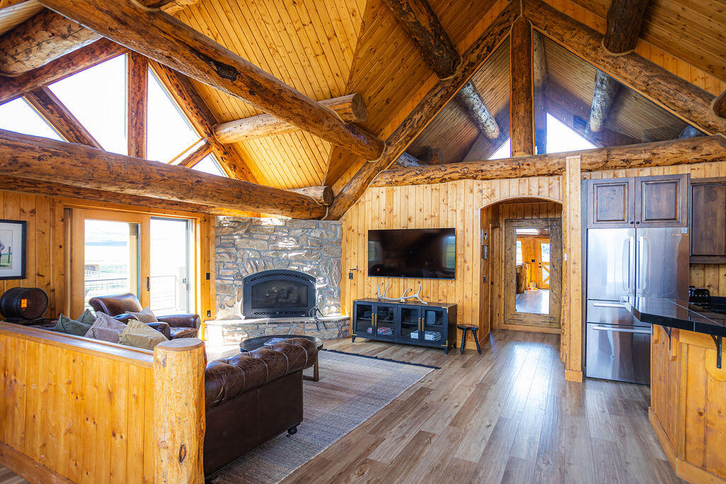 2335 County Road Placerville, CO 81430 - Photo 24 of 38 a living room with furniture and a flat screen tv