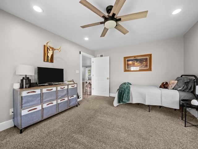 8294 North Leaf River Road Leaf River, IL 61047 - Photo 28 of 56 a living room with furniture and a flat screen tv