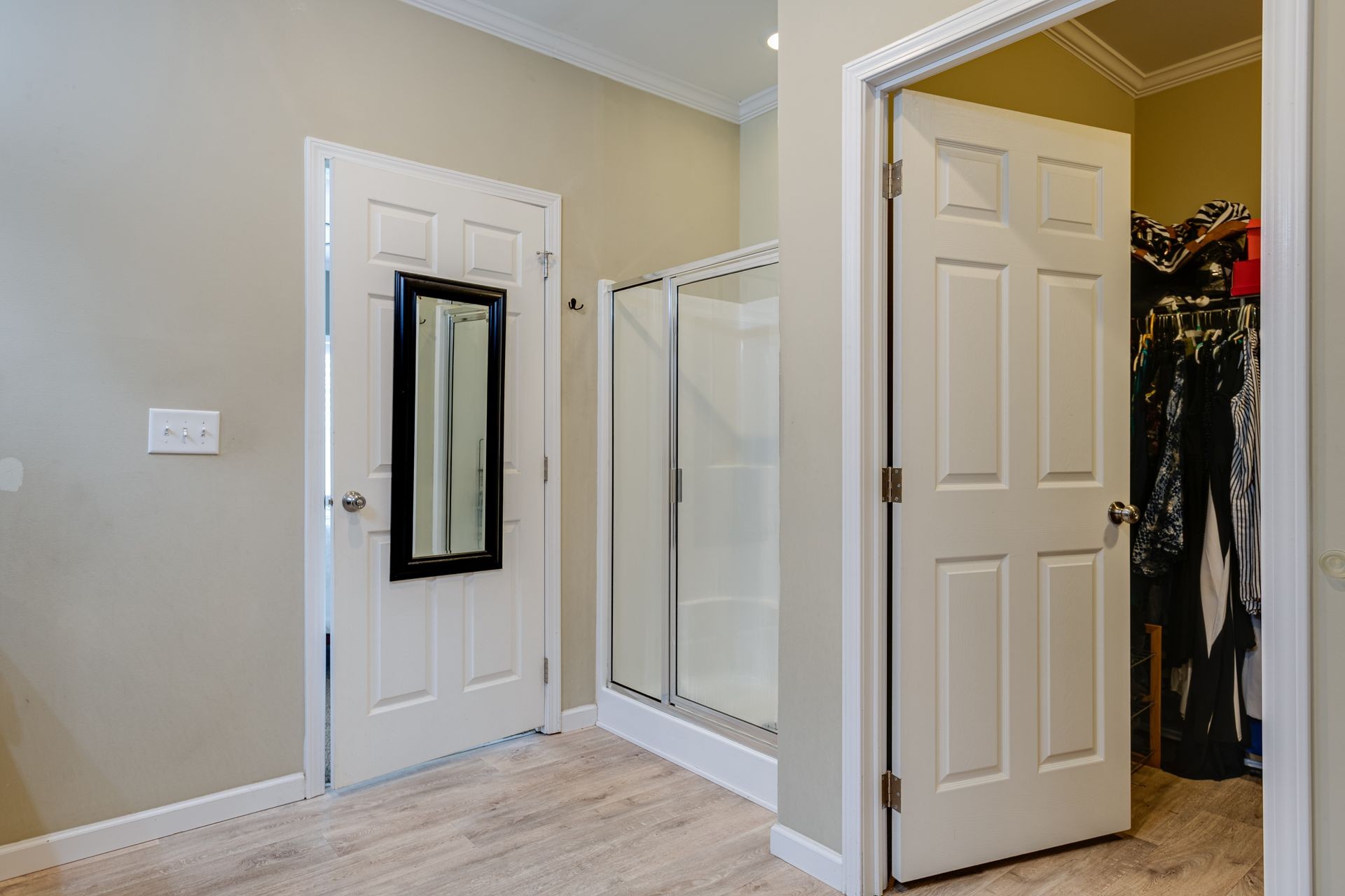 3321 Mahlon Moore Road Spring Hill, TN 37174 - Photo 13 of 22 a view of a hallway with wooden floor and closet area