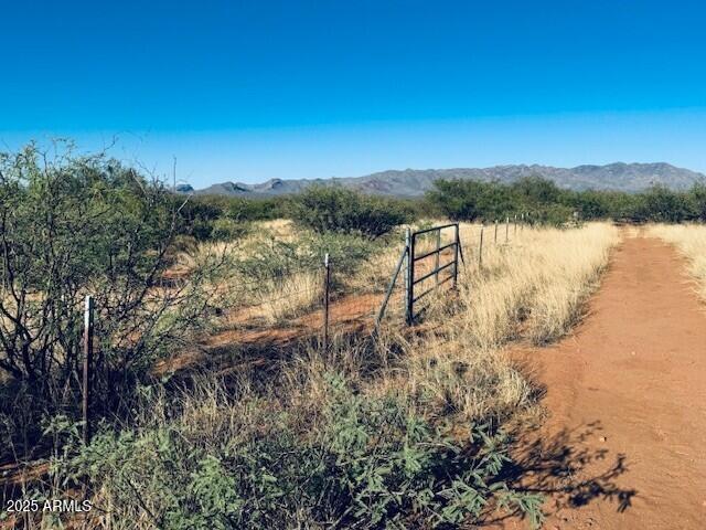 a view of lake and mountain