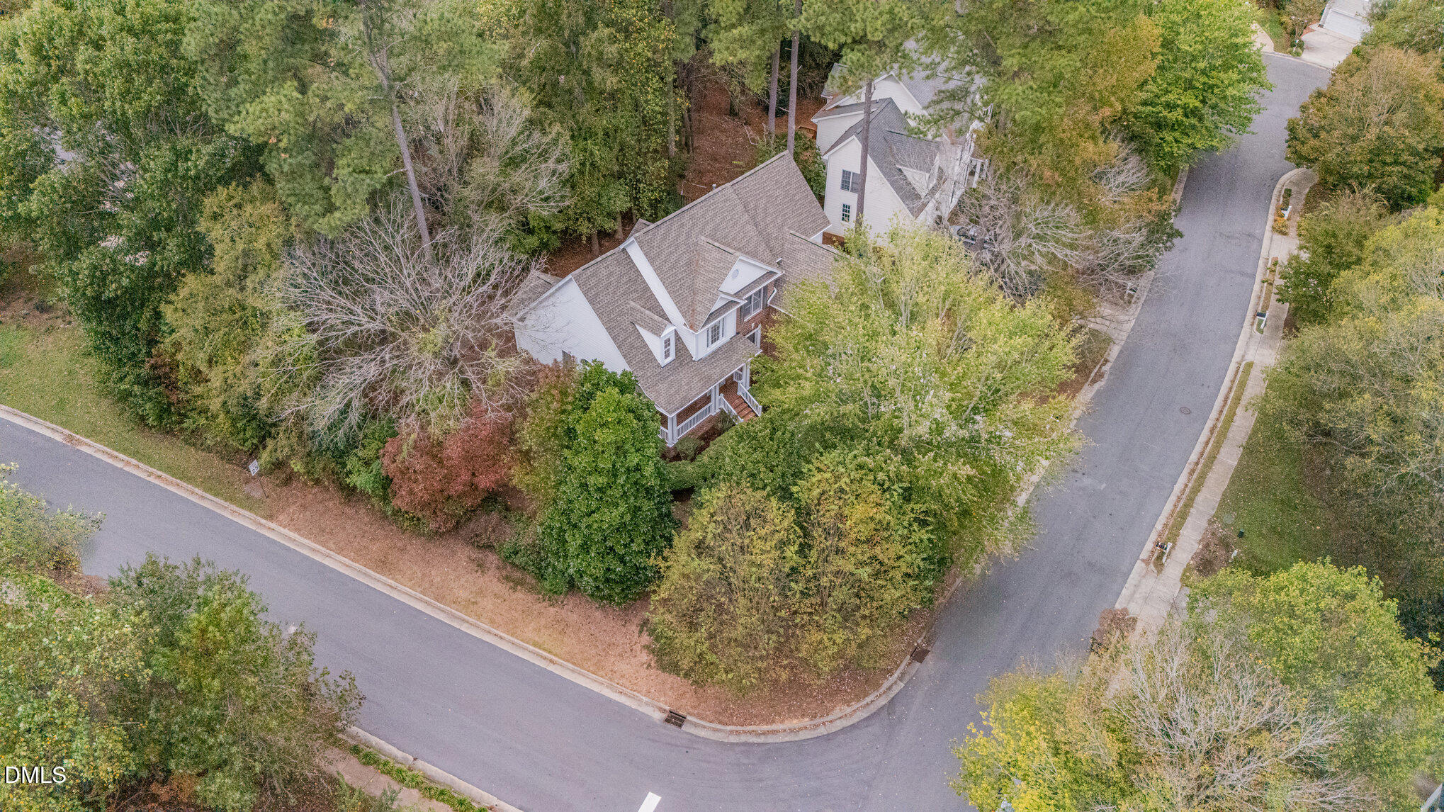 209 Manor Ridge Road Carrboro, NC 27510 - Photo 30 of 39 an aerial view of a house with a yard and garden