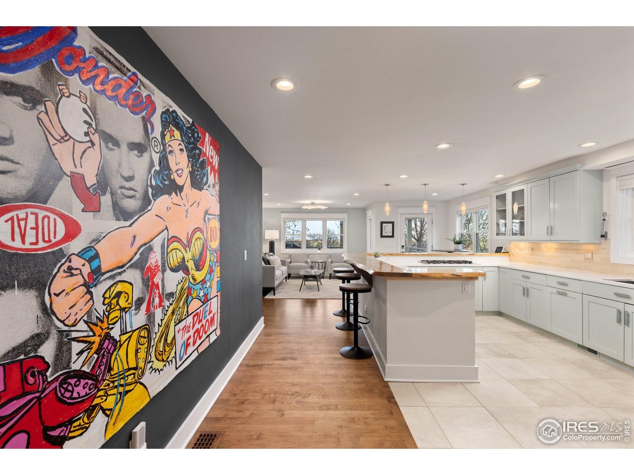 2942 4th Street Boulder, CO 80304 - Photo 11 of 40 a open kitchen with stainless steel appliances kitchen island granite countertop a sink and cabinets