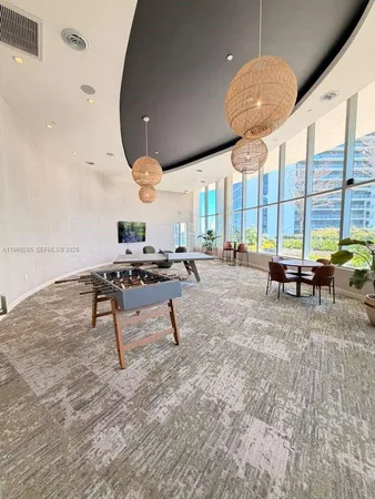 a room with lots of lights