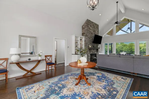 a dining room with furniture window wooden floor
