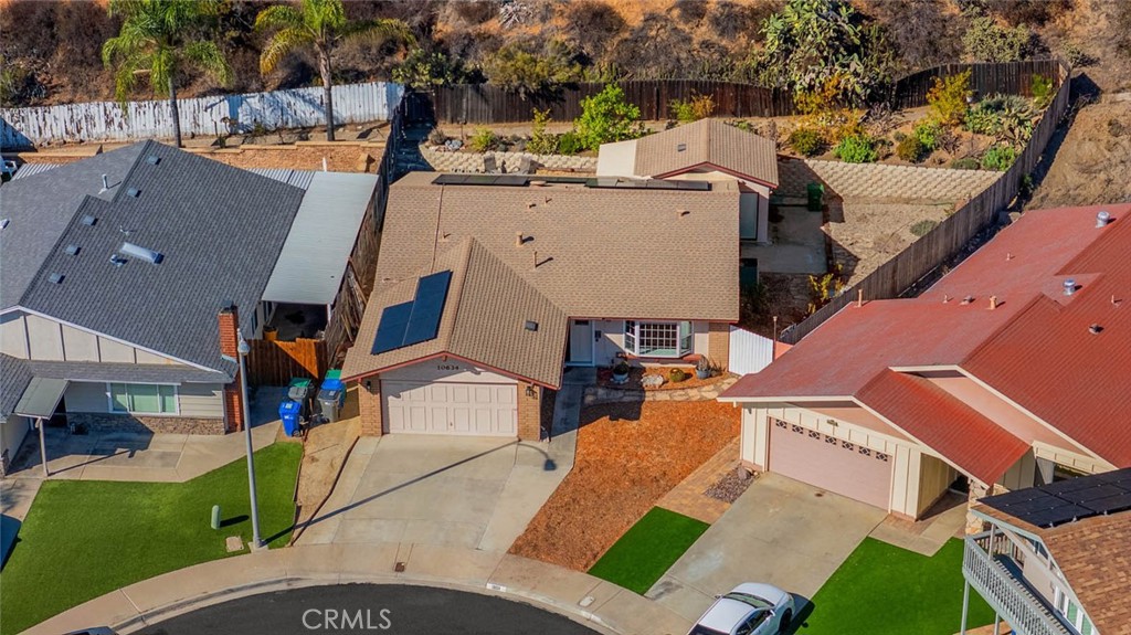10634 Sanfred Court Santee, CA 92071 - Photo 44 of 44 an aerial view of a house with a yard