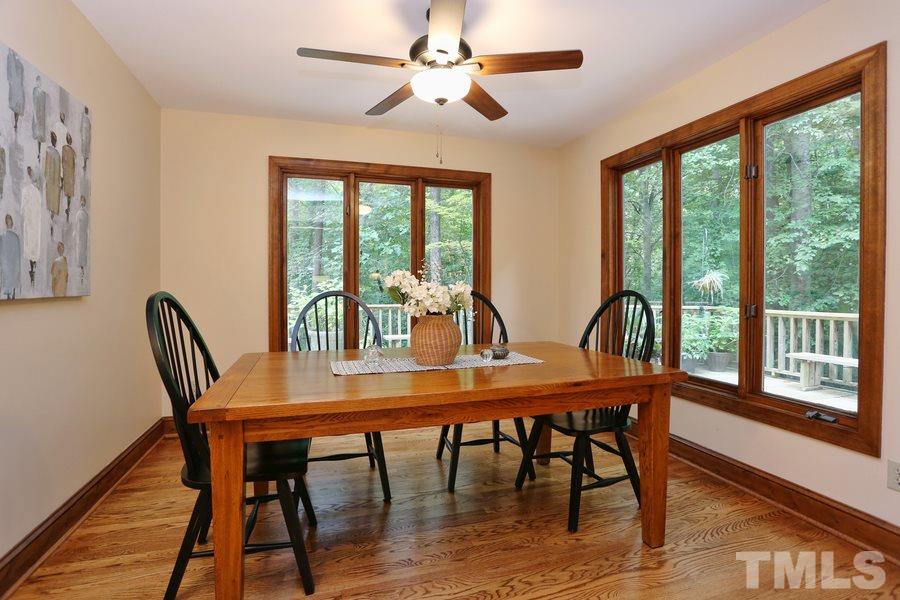 1420 Bascomb Drive Raleigh, NC 27614 - Photo 11 of 23 This area is for enjoying your meals while you view all that nature has too offer. You can watch the deer roan around.
