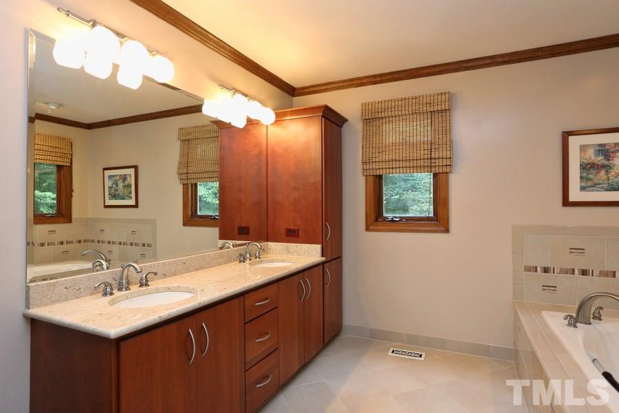 1420 Bascomb Drive Raleigh, NC 27614 - Photo 14 of 23 Newly remodeled this master bath is a must see! Separate large tiled shower and tub. Granite counter tops and more.