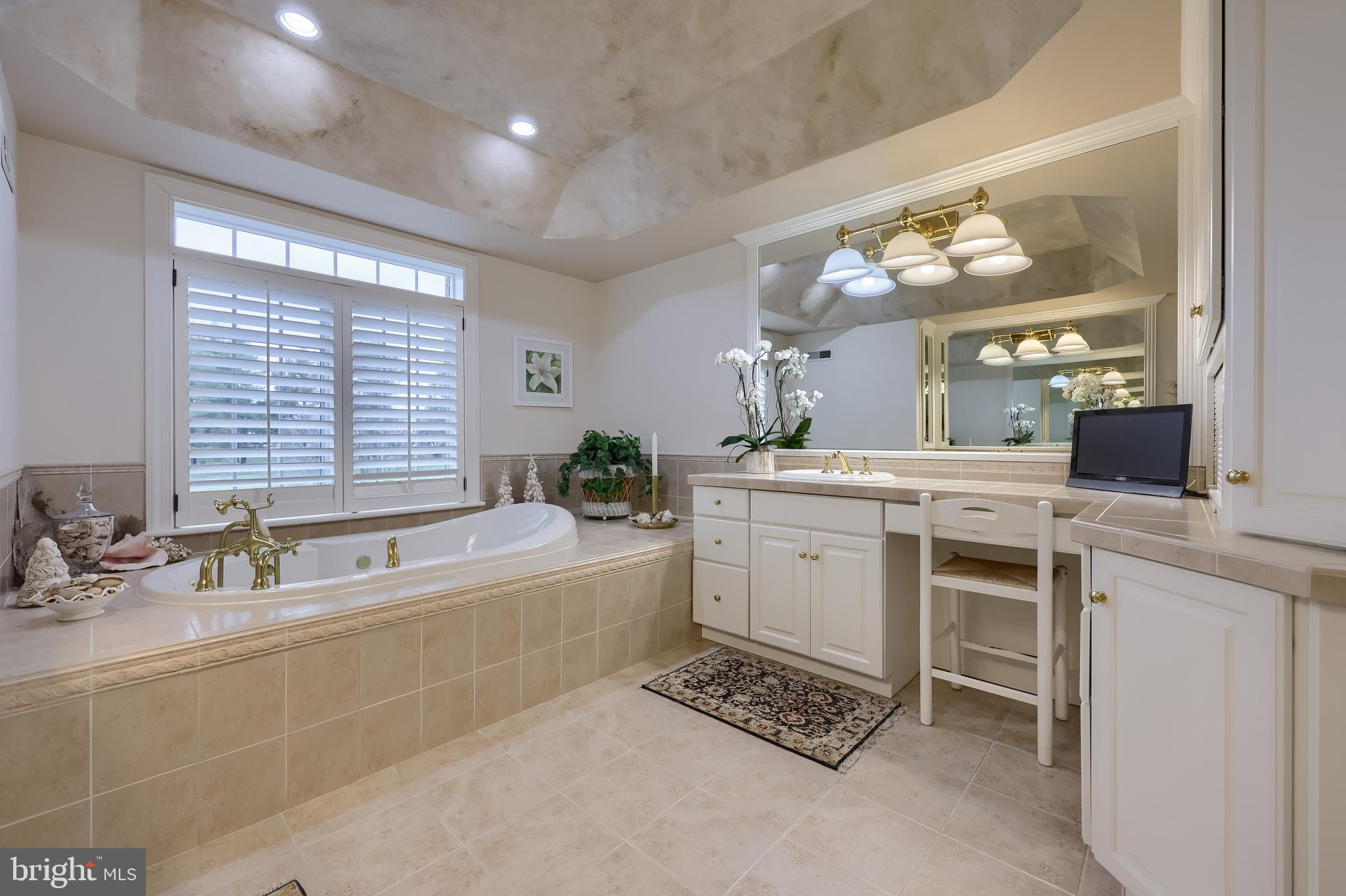 78 Oakhill Drive Lititz, PA 17543 - Photo 45 of 90 a spacious bathroom with a double vanity sink a mirror a bathtub and next to a window