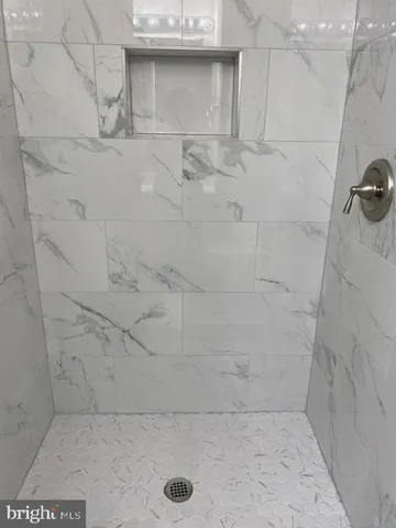 a bathroom with a toilet and a rug