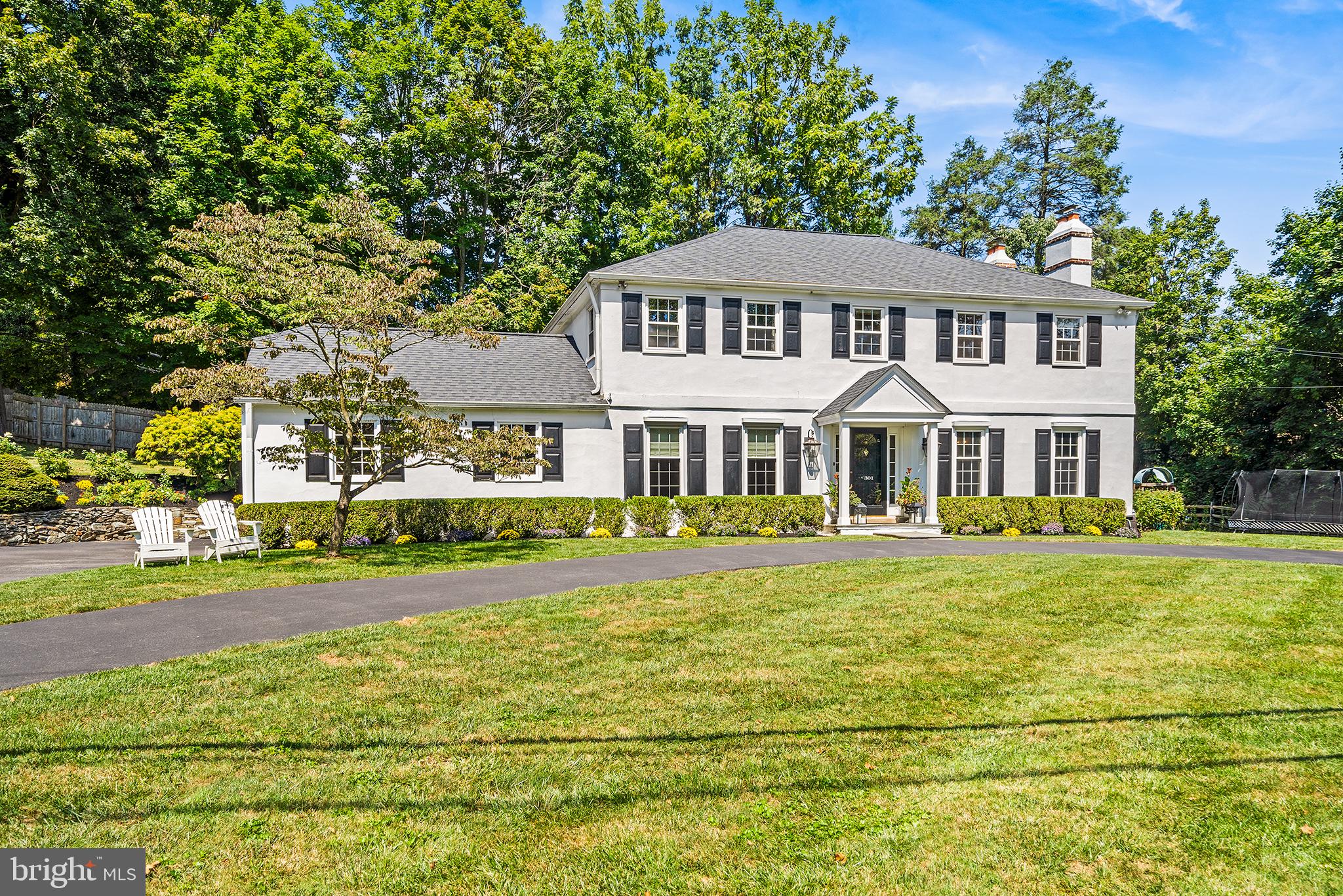 301 Orchard Way Wayne, PA 19087 - Photo 2 of 48 Classic White Colonial home with Black Shutters