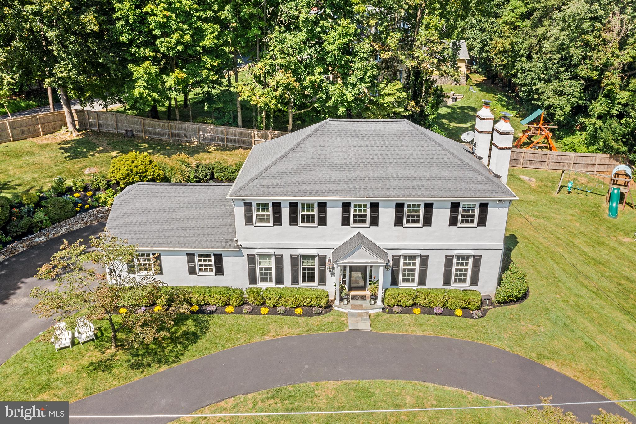 301 Orchard Way Wayne, PA 19087 - Photo 40 of 48 Classic White Colonial home with Black Shutters