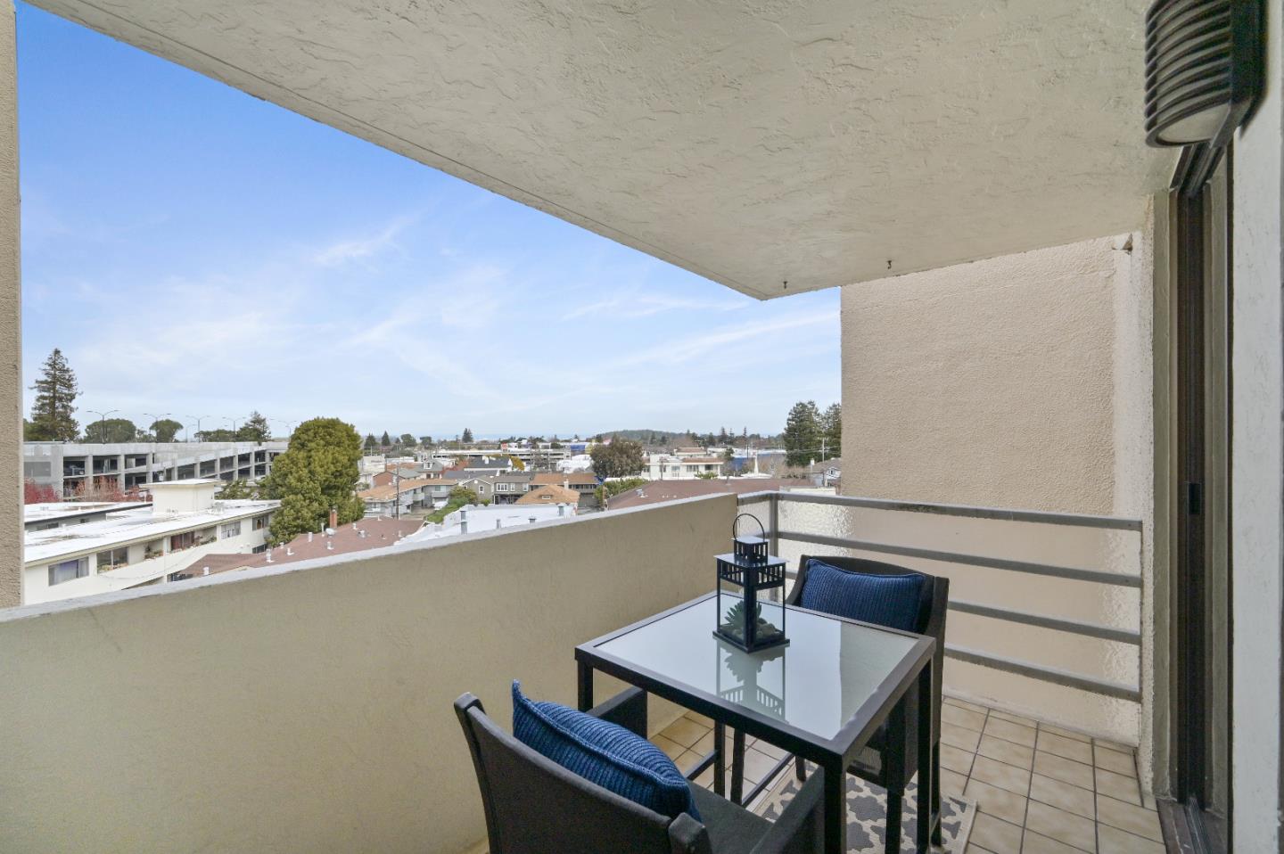 110 Park Road, Unit 502 Burlingame, CA 94010 - Photo 15 of 43 a view of city from terrace with seating space
