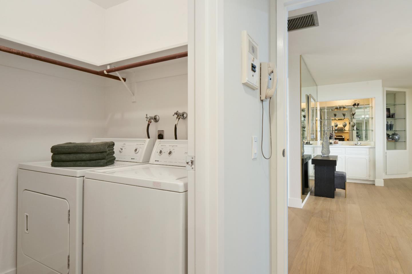 110 Park Road, Unit 502 Burlingame, CA 94010 - Photo 32 of 43 a utility room with closet dryer and washer