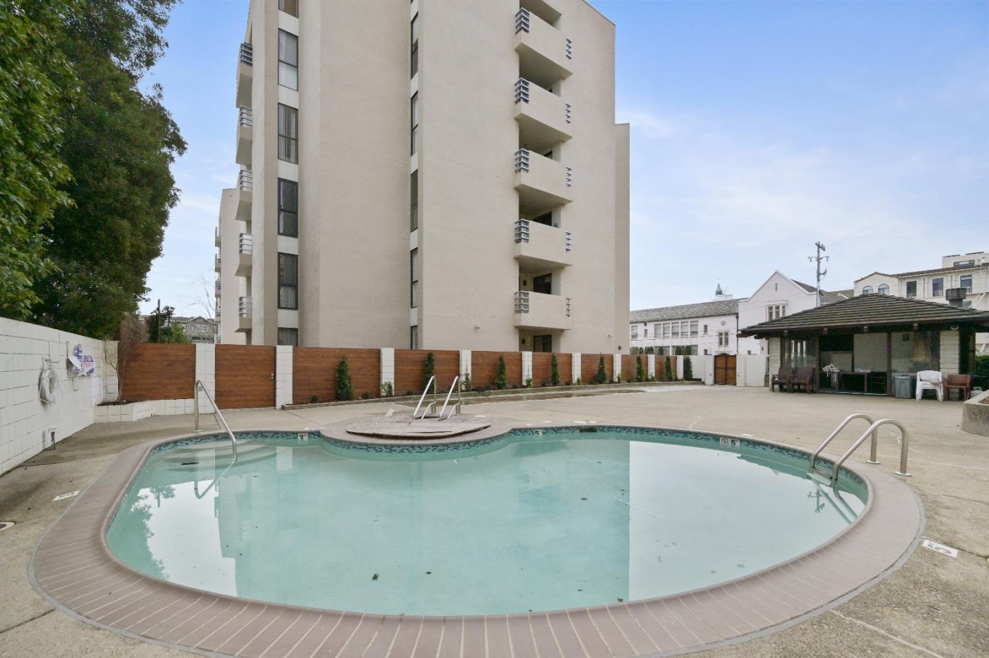 110 Park Road, Unit 502 Burlingame, CA 94010 - Photo 39 of 43 a view of outdoor space with swimming pool and seating