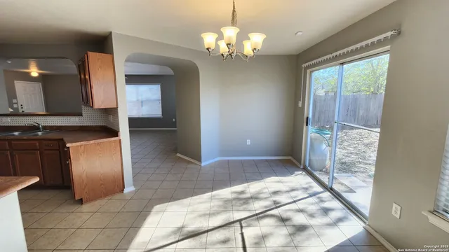 a view of livingroom with kitchen