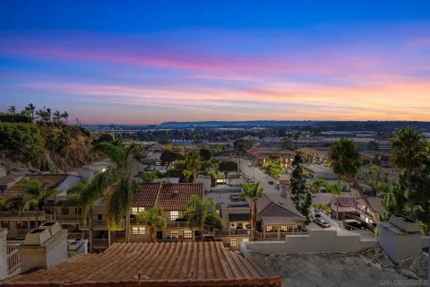 a view of a living room with a large window