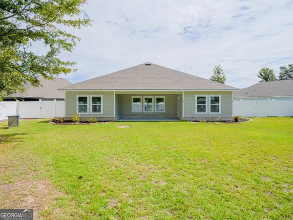 a view of an outdoor space and swimming pool