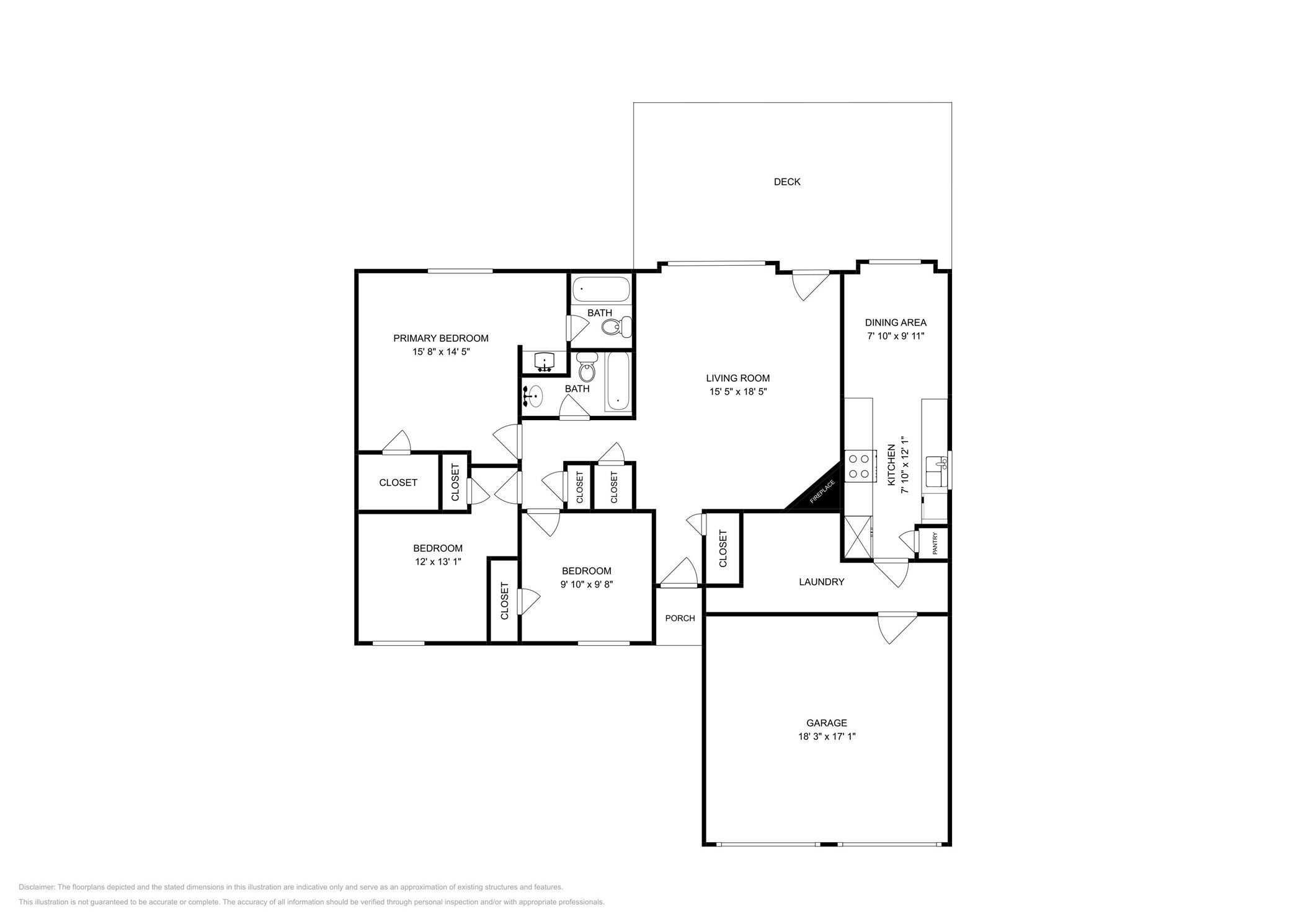 2802 North Spring Drive Spring, TX 77373 - Photo 19 of 19 a picture of a floor plan