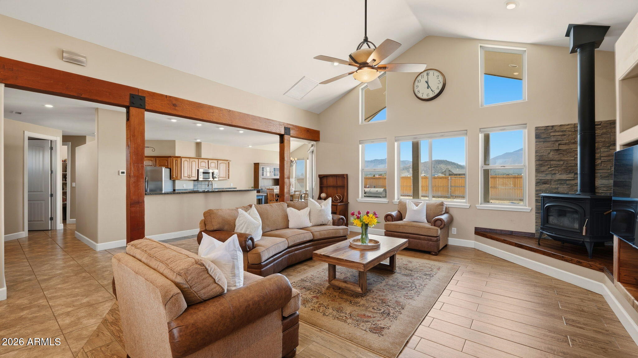 9630 North Aldrich Road Flagstaff, AZ 86004 - Photo 8 of 47 a living room with furniture and a flat screen tv
