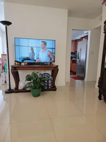 a view of a room with shelves
