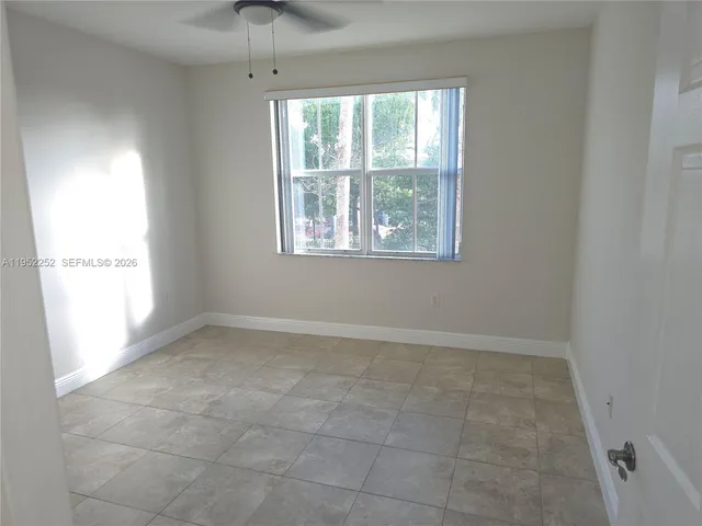 an empty room with a window