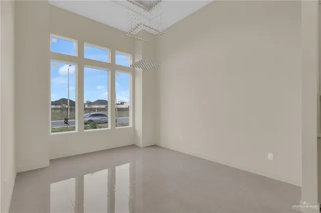 an empty room with a window