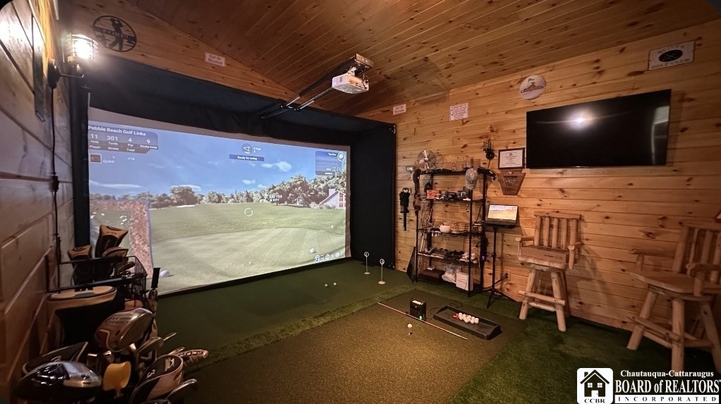 8509 West Hill Road Allen, NY 14711 - Photo 21 of 48 Golf Sim & Gaming room