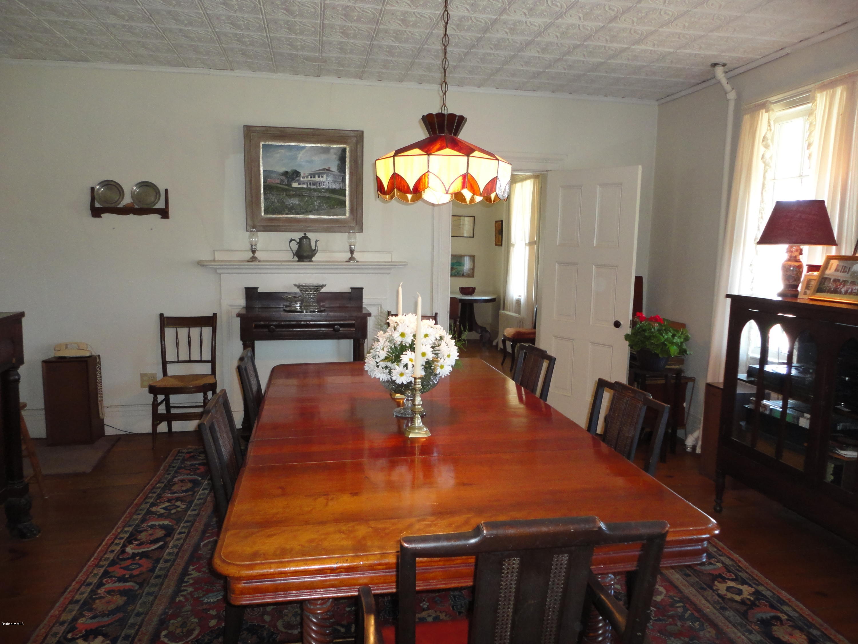25 West Center Road West Stockbridge, MA 01266 - Photo 20 of 30 dining room with tin ceiling