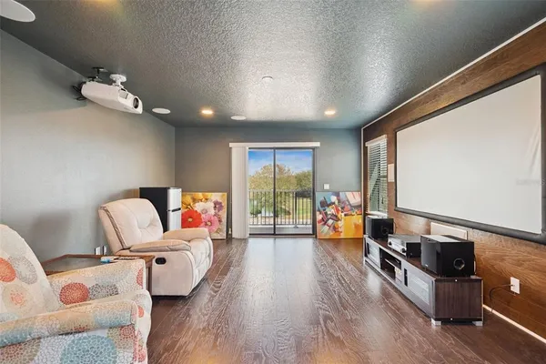 a view of a street from a balcony